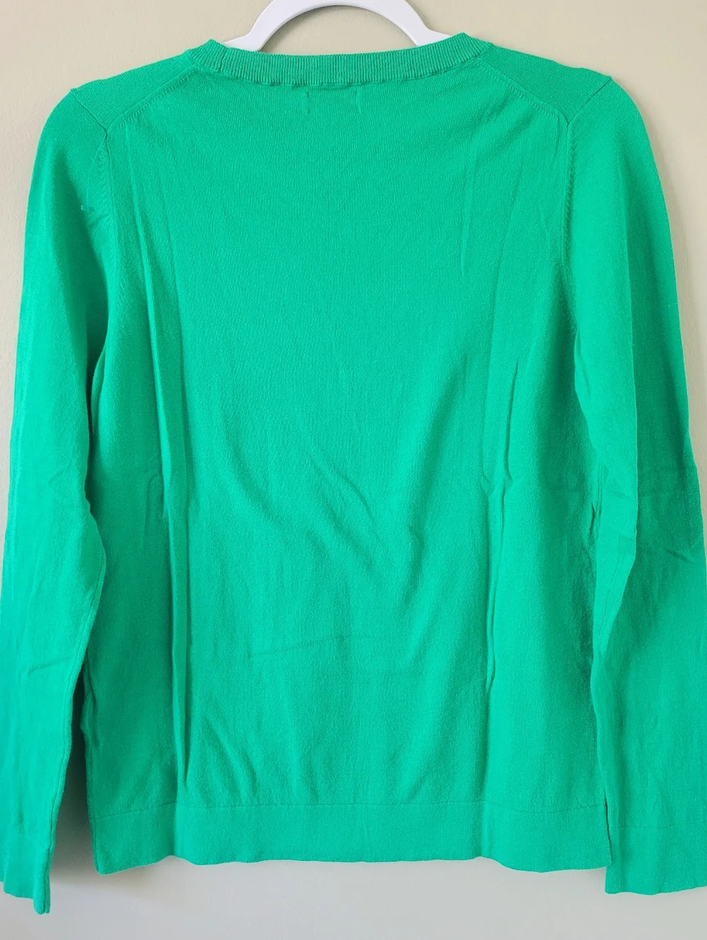 J. Crew Teddie Women's Kelly Green Crewneck Sweater 100% Cotton Medium - Picture 10 of 16